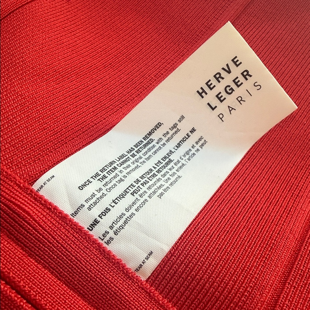 HERVE LEGER ‘Scallop Edge Mini Dress’ - Picture 7 of 12